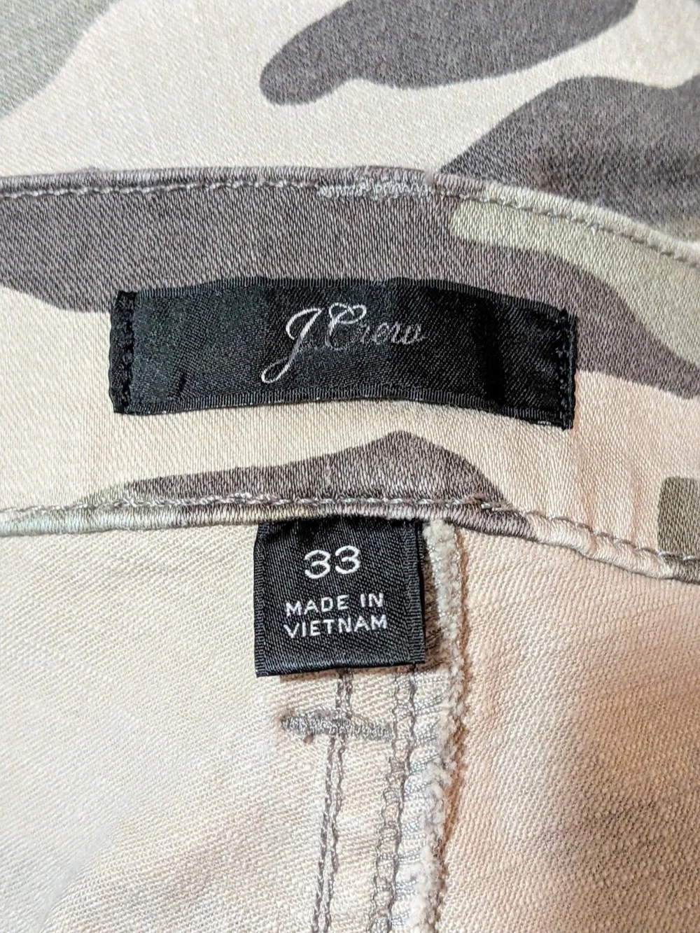 Women's Vintage Straight Cargo Pants Camo Green Size 32 Crop Utility